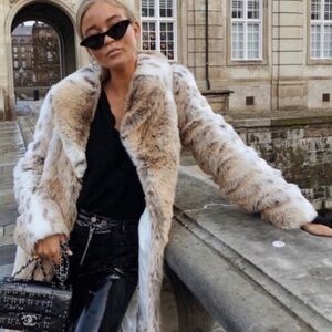 Majorelle Tatiana Faux Fur Coat in Arctic Fox